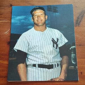 New York Yankees Vintage Mickey Mantle Baseball Photo